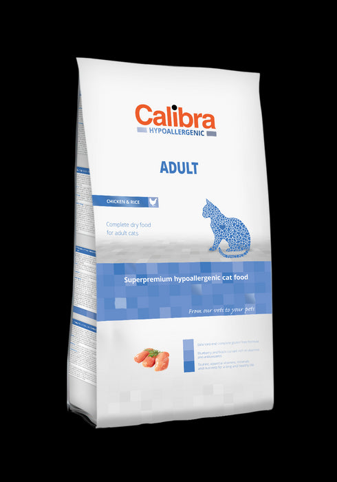 Hrana uscata pentru pisici Calibra Adult cu pui si orez 2 kg